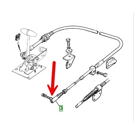 Jagbits Jaguar Parts: Shift Cable Swivel Joint C25152